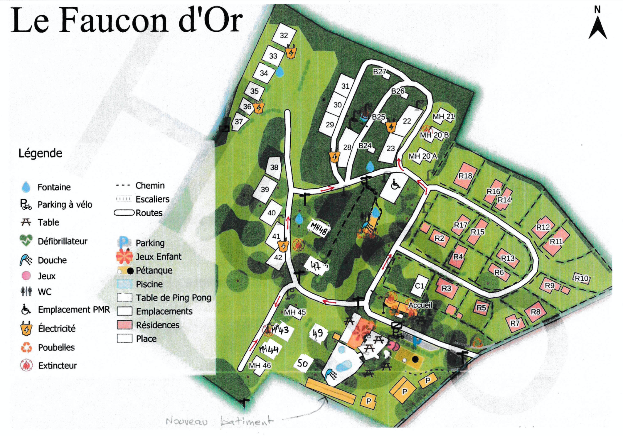 Plan aérien du camping